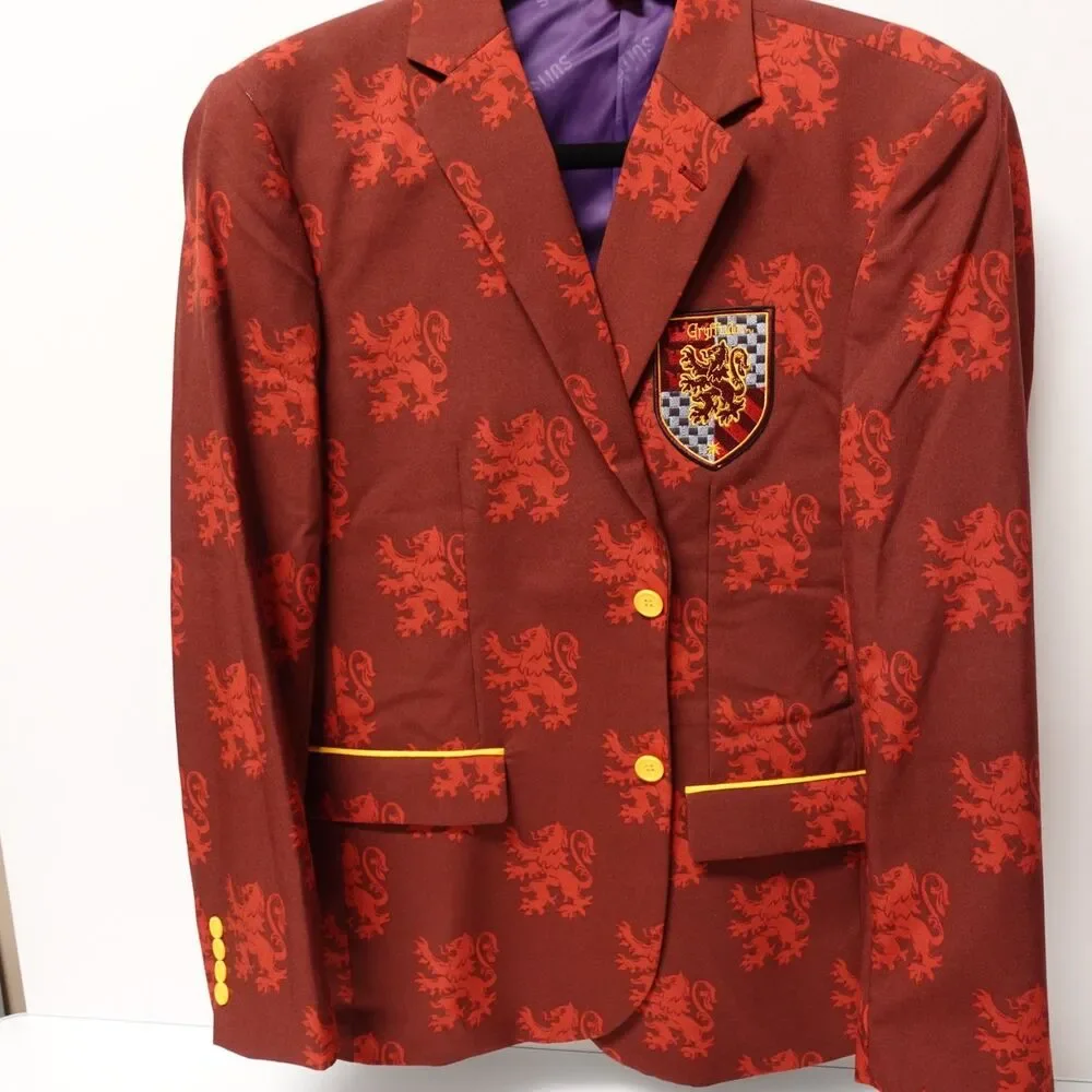 Opposuits Mens Blazer Jacket Harry Potter Gryffindor Blazer US Size 44 with Tie